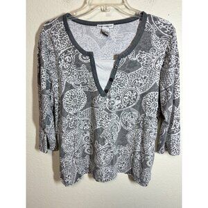 Rebecca Malone 3/4 Sleeve T-Shirt Casual Granny Boho Size Large